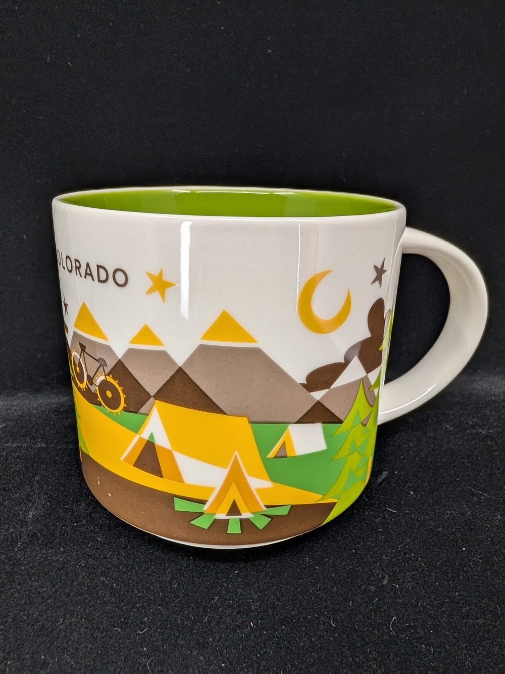 Starbucks Colorado Moss Green Interior Ceramic Mug You Are Here 2015 Collection